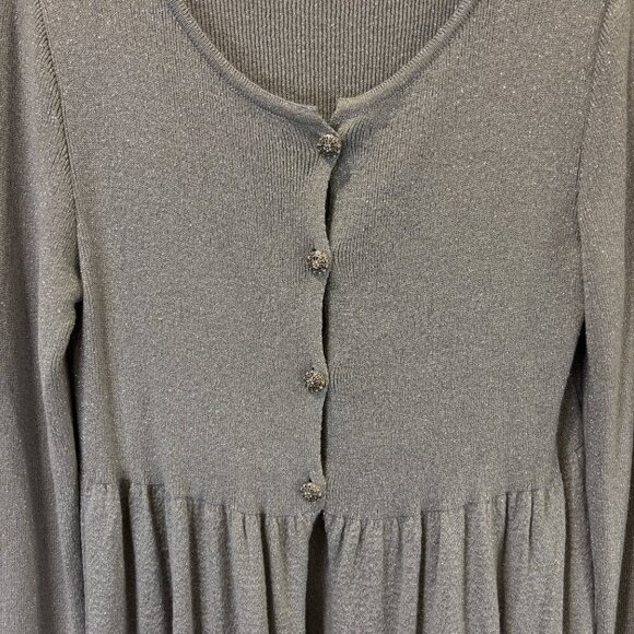 Vintage Parkhurst Silver Grey Flowy Cardigan - Picture 3 of 6